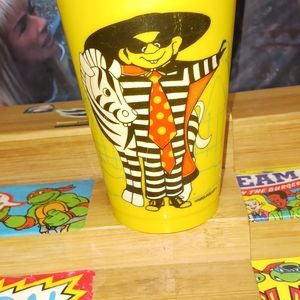 Vintage 1980s mcdonalds grimmice and hamburgealer  cups